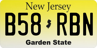 NJ license plate B58RBN