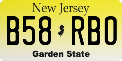 NJ license plate B58RBO