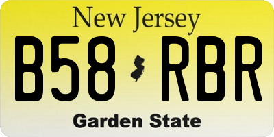 NJ license plate B58RBR
