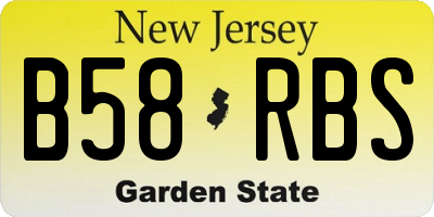 NJ license plate B58RBS