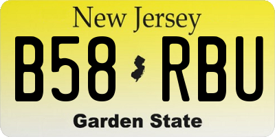 NJ license plate B58RBU