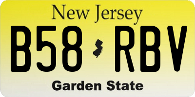 NJ license plate B58RBV