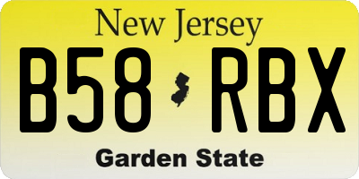 NJ license plate B58RBX