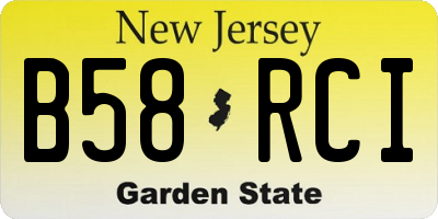 NJ license plate B58RCI