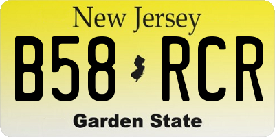 NJ license plate B58RCR