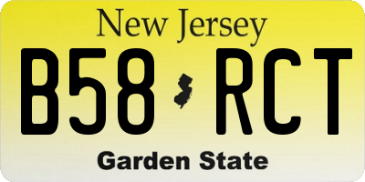 NJ license plate B58RCT