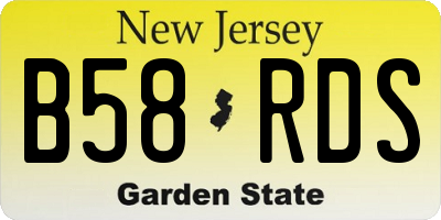 NJ license plate B58RDS