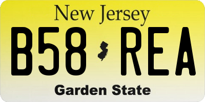 NJ license plate B58REA