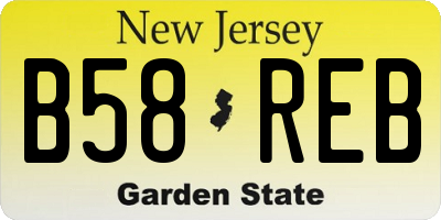 NJ license plate B58REB