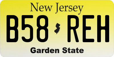 NJ license plate B58REH