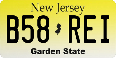 NJ license plate B58REI