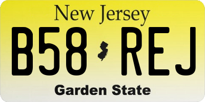 NJ license plate B58REJ