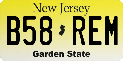 NJ license plate B58REM