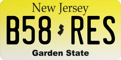 NJ license plate B58RES