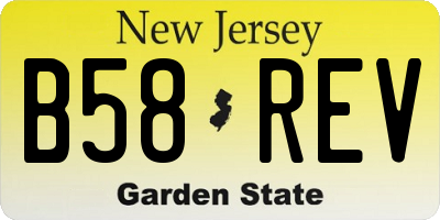 NJ license plate B58REV