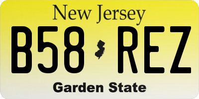 NJ license plate B58REZ