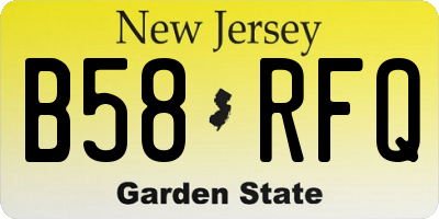 NJ license plate B58RFQ