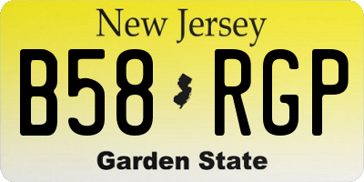 NJ license plate B58RGP