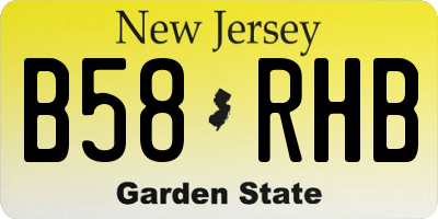 NJ license plate B58RHB