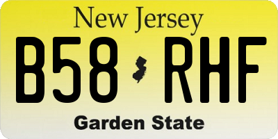 NJ license plate B58RHF
