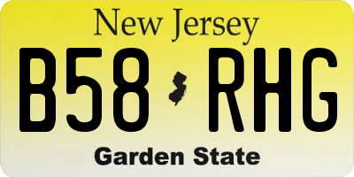 NJ license plate B58RHG