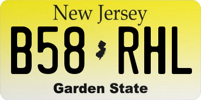 NJ license plate B58RHL