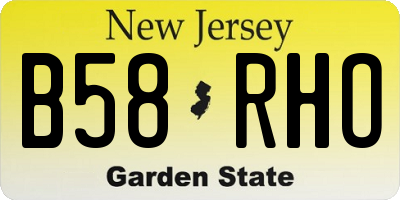 NJ license plate B58RHO