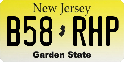 NJ license plate B58RHP