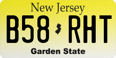 NJ license plate B58RHT