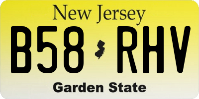 NJ license plate B58RHV