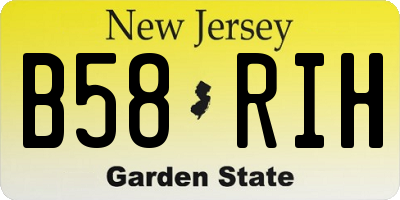 NJ license plate B58RIH