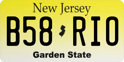 NJ license plate B58RIO