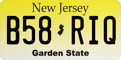 NJ license plate B58RIQ