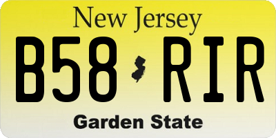 NJ license plate B58RIR