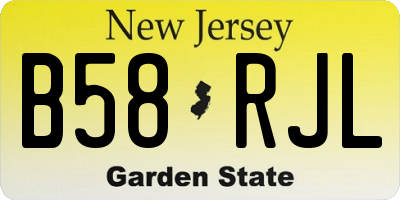 NJ license plate B58RJL