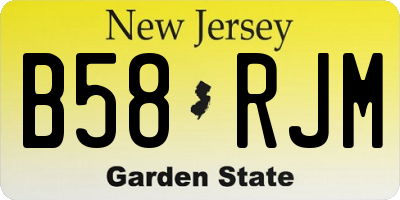 NJ license plate B58RJM