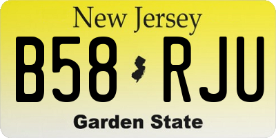 NJ license plate B58RJU