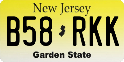 NJ license plate B58RKK