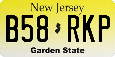 NJ license plate B58RKP