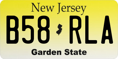 NJ license plate B58RLA