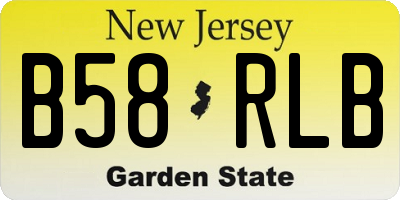 NJ license plate B58RLB