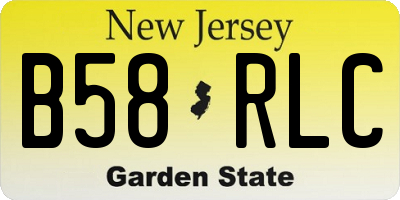 NJ license plate B58RLC