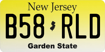 NJ license plate B58RLD