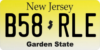 NJ license plate B58RLE