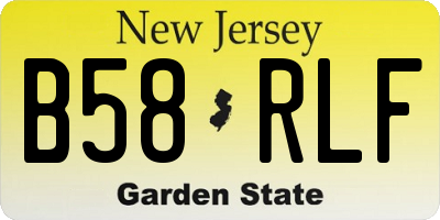 NJ license plate B58RLF