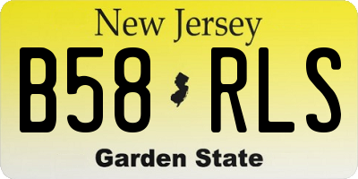 NJ license plate B58RLS