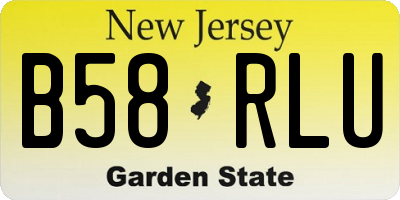 NJ license plate B58RLU