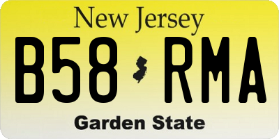 NJ license plate B58RMA