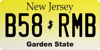 NJ license plate B58RMB