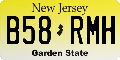 NJ license plate B58RMH